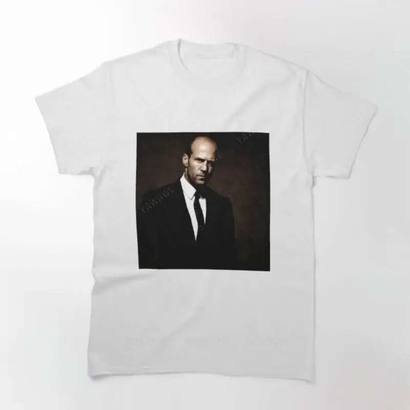 New arrived black short sleeve brand cotton top Jason Statham Printed T Shirt fashion print tshirts male casual style tee-shirt