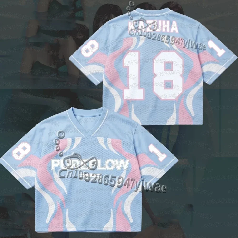 2026 Summer Women's Men's Kpop Fashion Jersey Chaewon Sakura Fans Graphic Short Sleeved Tee Kpop Fans Gift T-Shirt