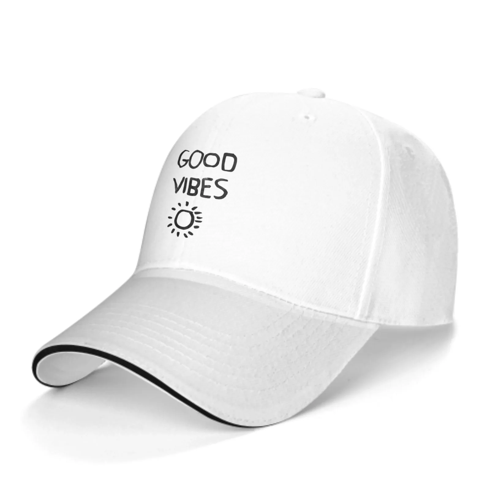 

Бейсболка Good Vibes Регулируемая унисекс, модная кепка с языком утки, для занятий спортом на открытом воздухе, путешествий, Повседневная