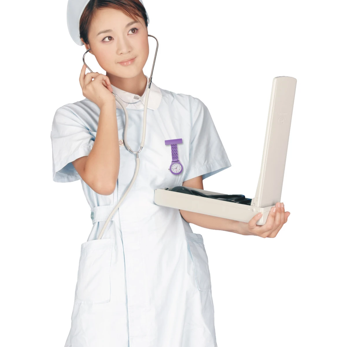 Relógio de bolso pendurado, acessórios médicos, portátil, enfermeira, trabalho, pequeno, leve, durável, design simples, prático