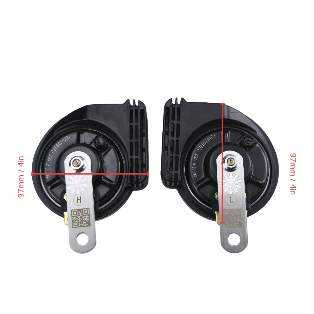 105dB Waterproof Snail Horn Pair 12V High Low Tone For Honda Accord BMW 3 5 7 Series - view 5