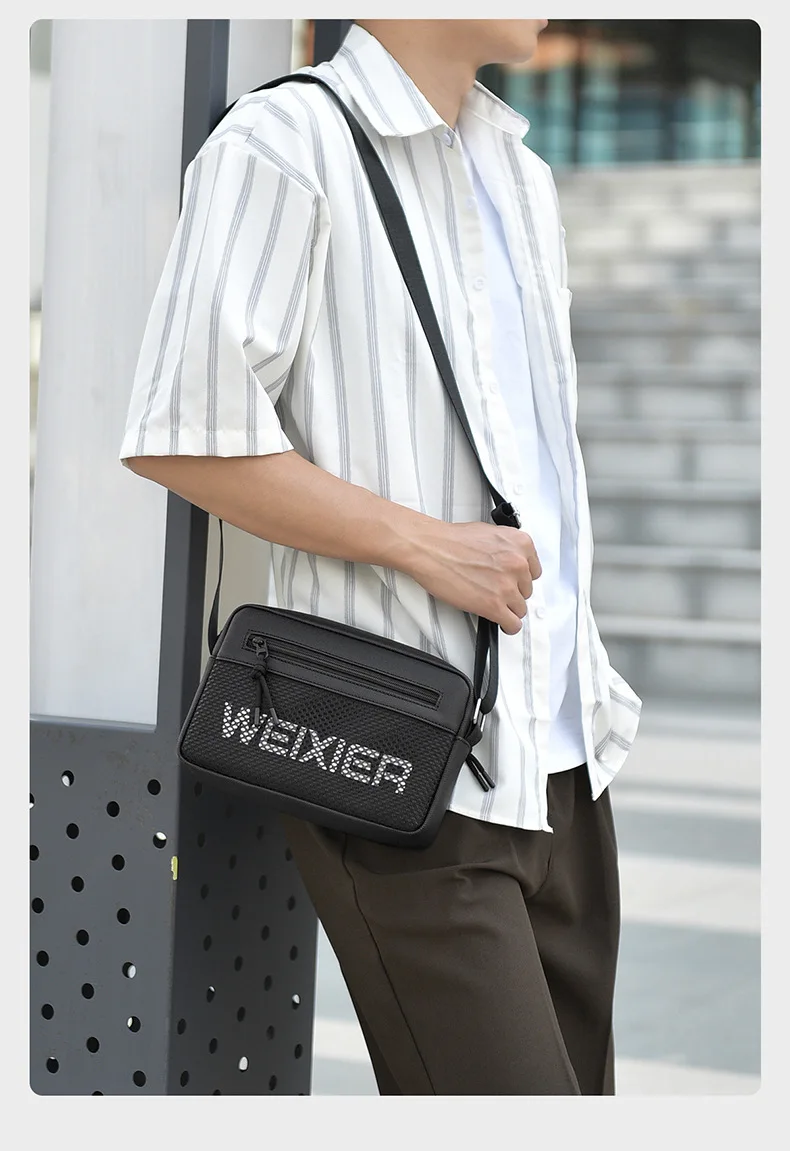 New Fashionable Men's Single-shoulder Bag, Simple and Casual Crossbody Bag, Multi-functional Large-capacity Small Crossbody Bag