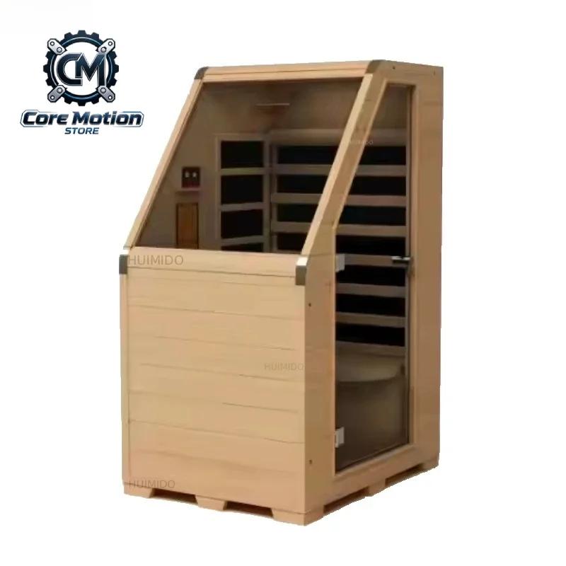 Modern Design Home Sauna Factory Supply One Person Size Mini Infrared Room Solid Hemlock Wood Affordable