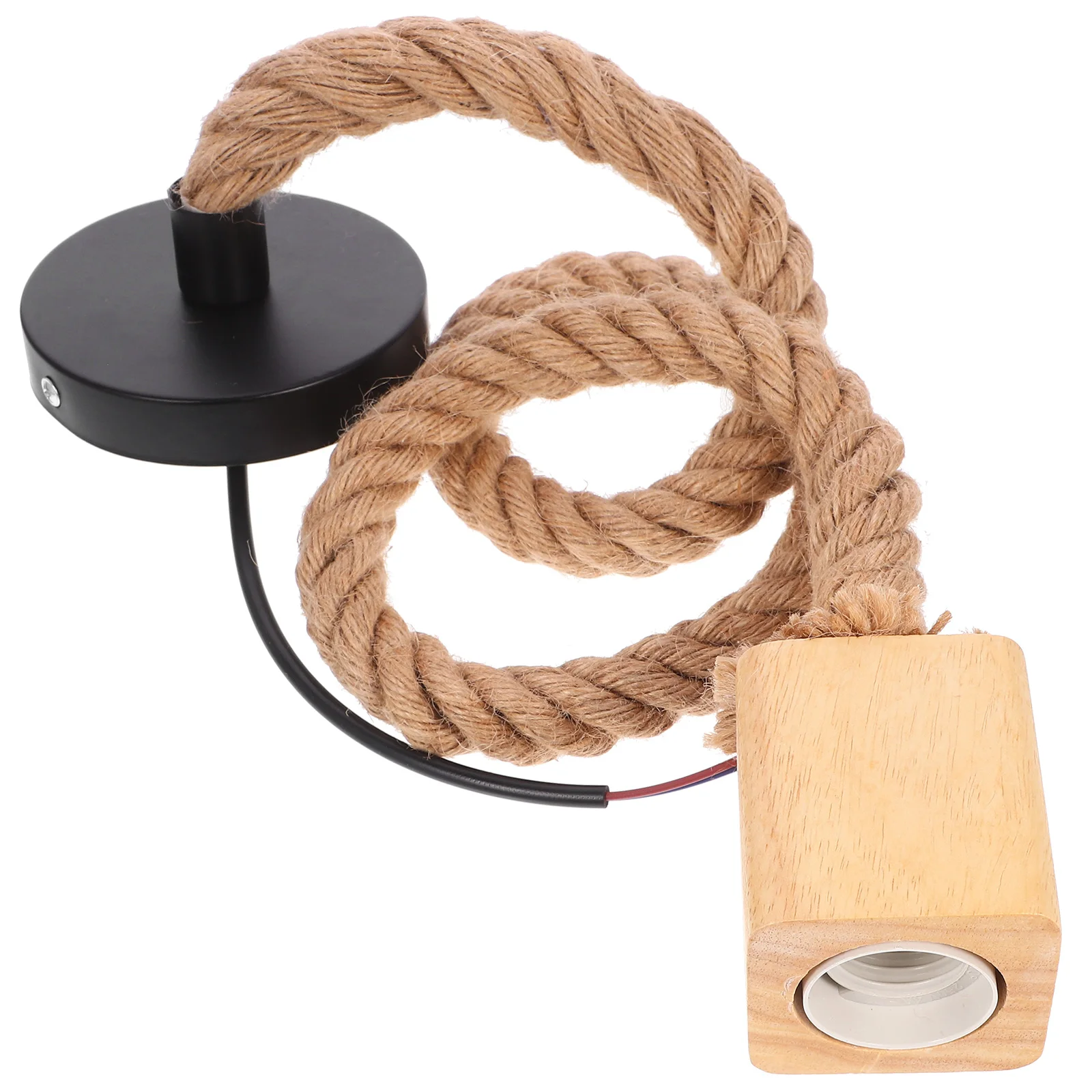 

Wooden Chandeliers Light Bulb Holder with Cord Lamp Socket Replacement Electric Wire