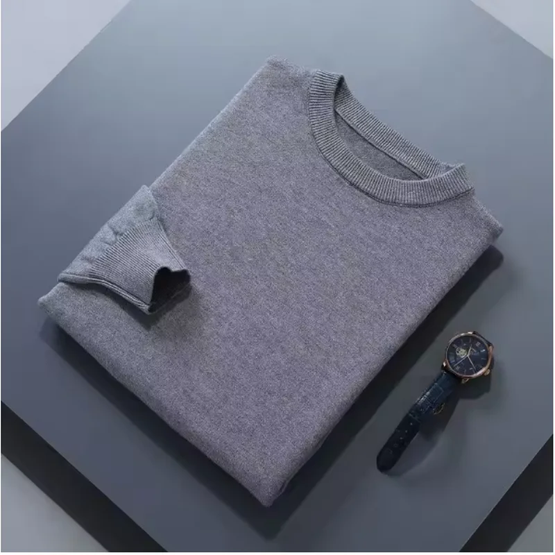 2025 Maglione di cashmere O-Collo Pullover da uomo Allentato Oversize M-3XL Maglia inferiore Autunno Inverno Nuovo Coreano Casual Uomo Top