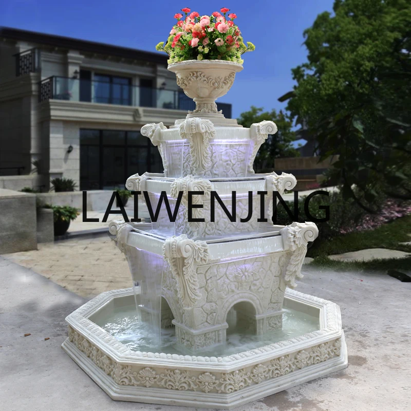 RWJ Outdoor Fountain Water Lucky Fish Pond Villa Decorative Landscaping Decoration