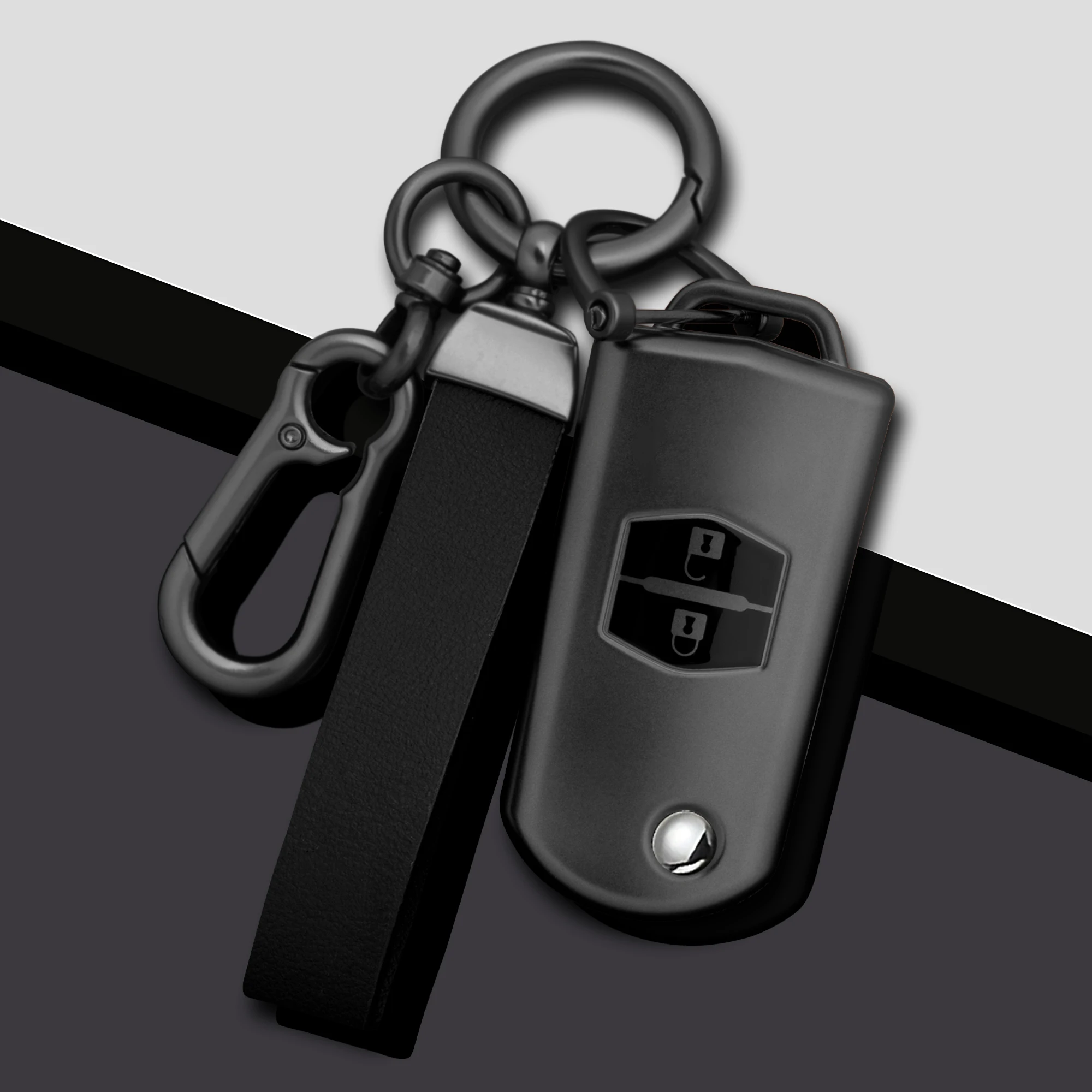 Funda para llave de coche para Mazda Demio 2 3 5 6 M3 M5 M6 CX-5 CX7 CX9 RX8 MX5 MPV 2 3 botones llavero soporte Fob accesorios interiores