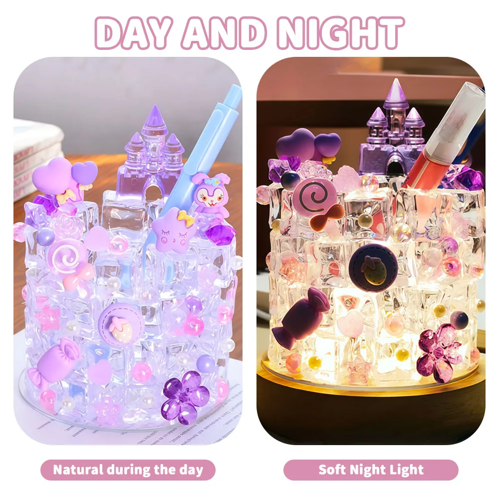 طقم حامل أقلام أكريليك DIY |   ألعاب حرفية كريستالية لحفلات الأطفال | حامل القلم الدوار |   ألعاب تخفيف التوتر للبالغين والأطفال #2