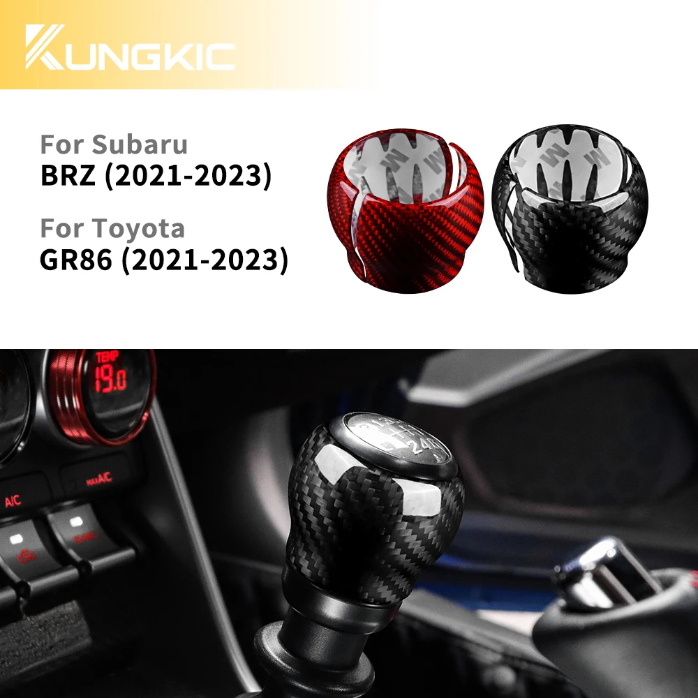 

for Subaru BRZ Toyota GR86 Car Gear Shift Cover Real Hard Carbon Fiber Sticker 2021 2022 2023 LHD RHD Interior Trim Accessories