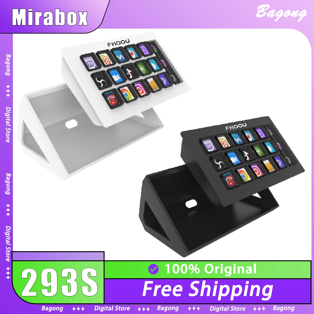 Mirabox 293s Streamdeck Visual Mini Keyboard LCD Button Live Streaming Controller Game Programming Customizable Keypad Win Mac