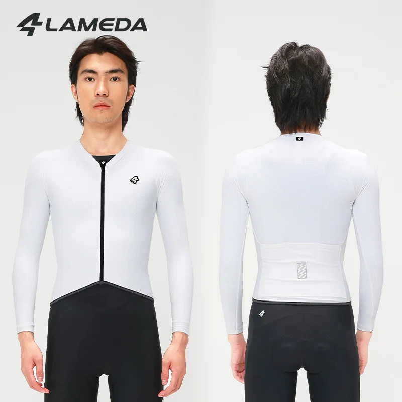 

LAMEDA Men's Winter Thermal Fleece Cycling Jersey Long Sleeve Hot Warm Soft Brushed Breathable Road Bike MTB Clothing