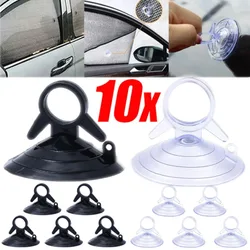 10pcs Car Sun Visor Fixing Suction Cup 45mm Black/transparent Rubber Suction Cup Suction Cup Hook Car Clip Fastener Accessories