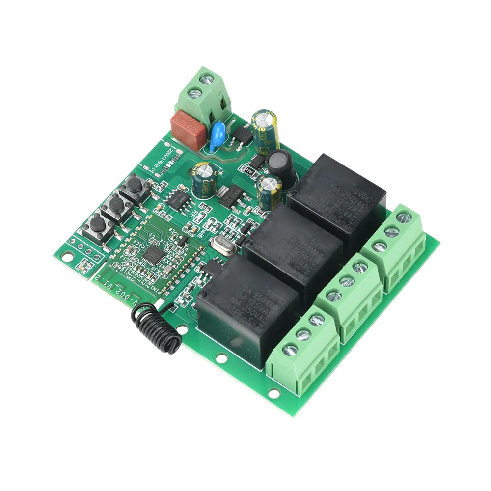 433mhz 3 canais jog avançando auto-travamento wifi bluetooth-compatível relé sem fio interruptor de casa inteligente ac 90-260v/DC5V-32V