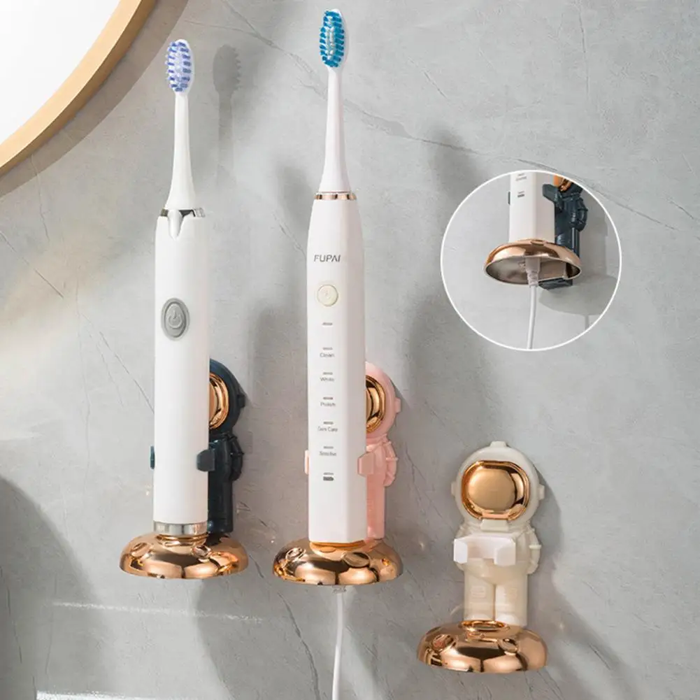 Portaspazzolino durevole Design astronauta impermeabile senza traccia portaspazzolino elettrico accessorio per il bagno