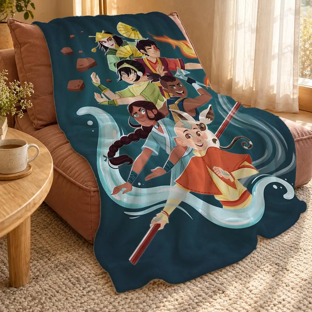 Avatar The Last Airbender Throw Double Sided Flannel Throw Blanket Soft Travel Camping Sofa Bed Home