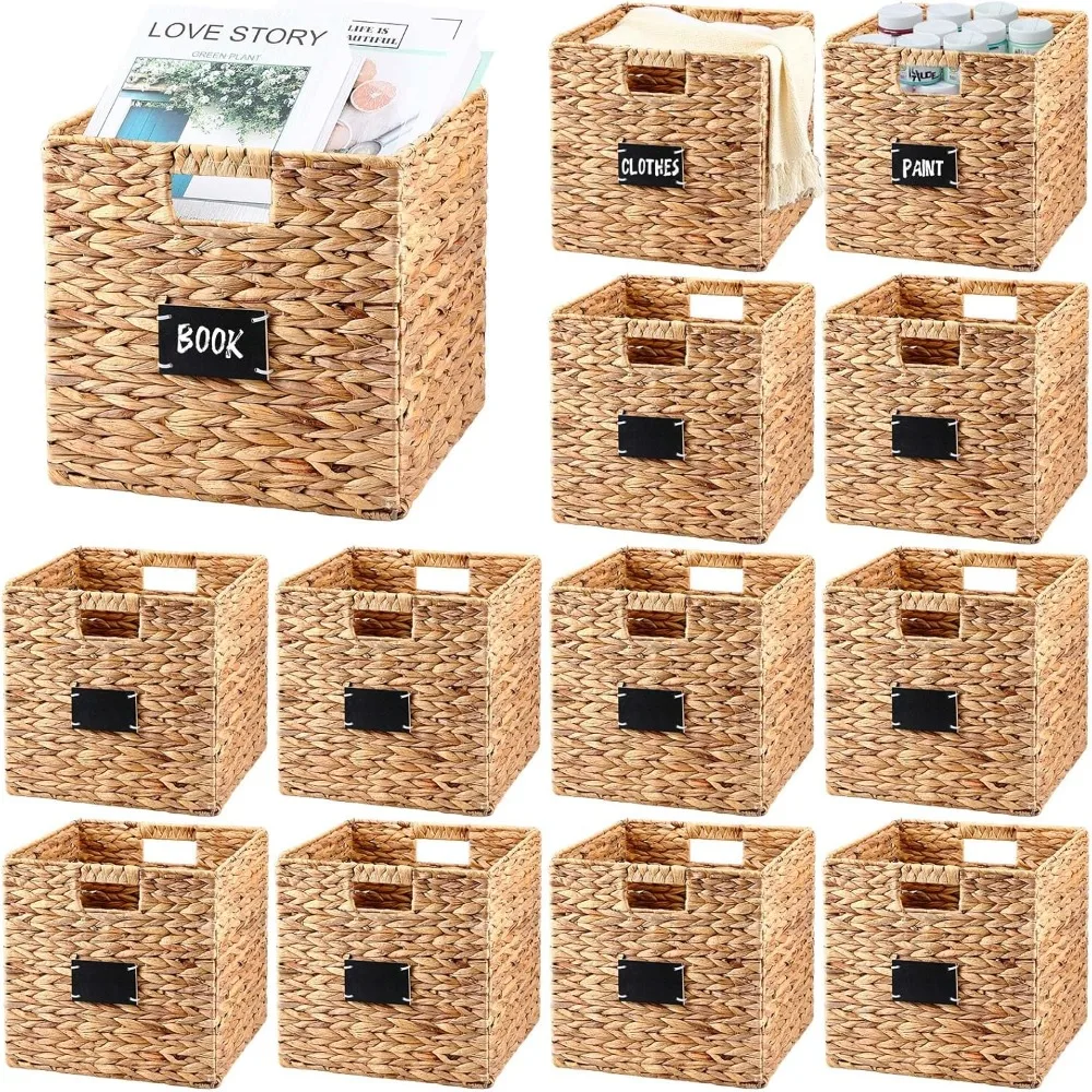 12 Pcs Wicker Stora…