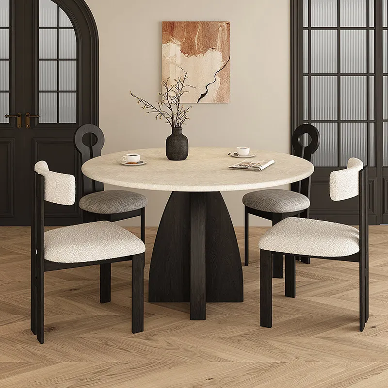 Round Mobile Dining Table Kitchen Restaurant Study Modern Living Room Designer Dining Table Children Muebles Home Furniture