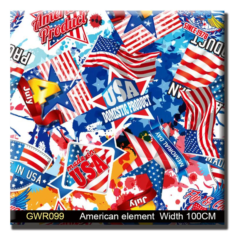 

10M Length Hydro Dipping Films 100CM Width USA Flag Water Transfer Printing Film Aqua Transfer Printing