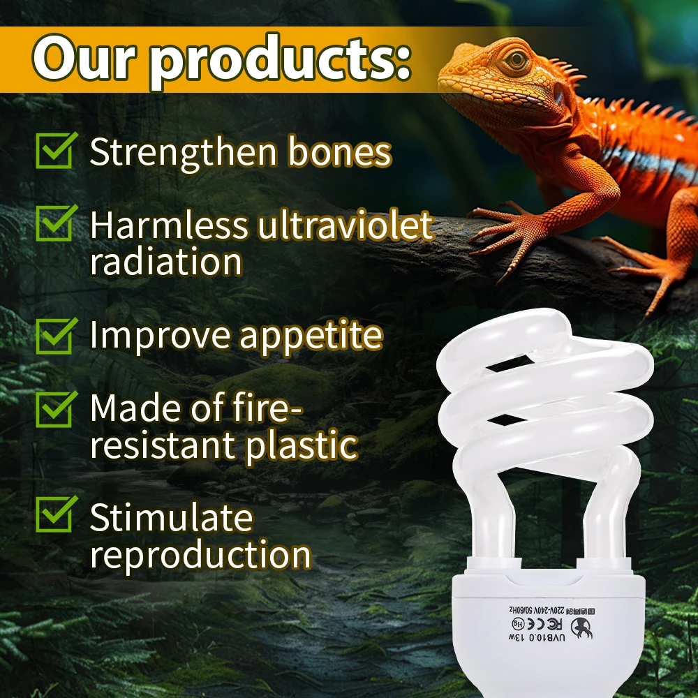 Vitamin D3 Reptile - 13W UVB 10.0 Reptile Light Bulb