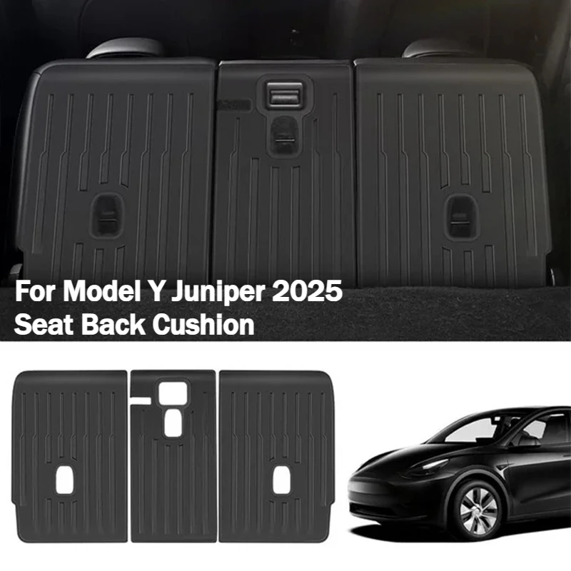 

For New Tesla 2025 Model Y Juniper Model 3 Highland TPE Trunk Mat Rear Seat Back Protector Pad Backrest Liner Pet Anti-kick Pad