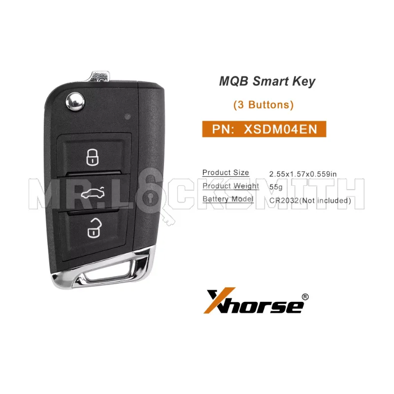Xhorse XS Series XSDM04EN XSMQB1EN Universal Smart Proximity MQB Style 3 Button Remote Key Global Version