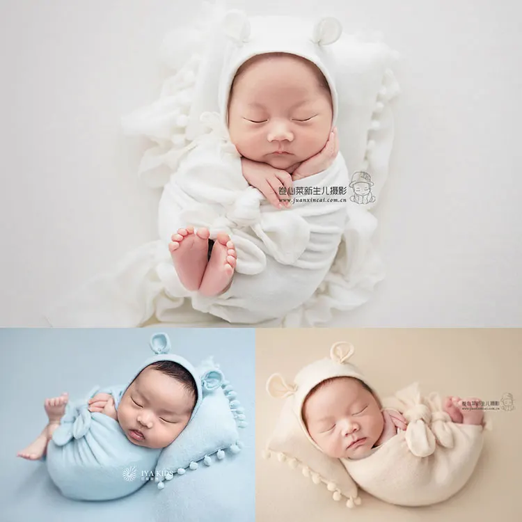 

Super Cute Baby Photography Bow Wrap Bag Set Newborn Photography Cute Theme Set Children's Cinema Props 아기 코스프레