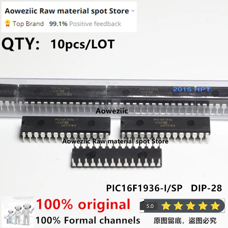 Aoweziic 2017+ 100%New Original PIC16F1936-I/SP DIP-28 PIC16F1936-I/SS SSOP-28 PIC16F1936-I/SO SOP-28  PIC16F1936 MCU controller