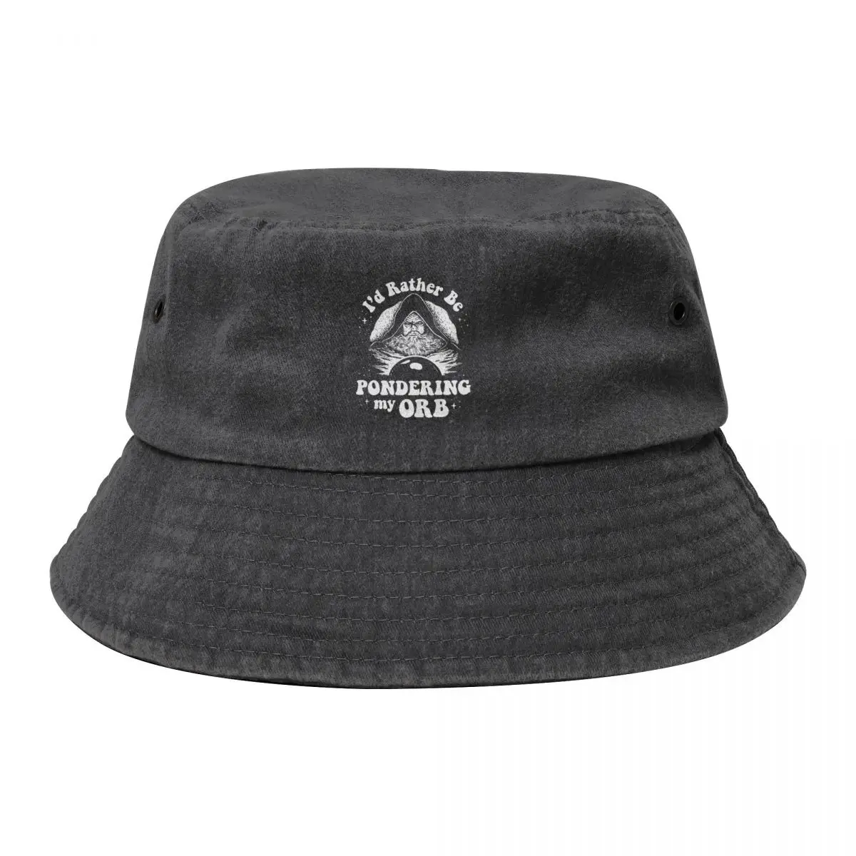 

I'd Rather Be Pondering My Orb Bucket Hat summer hat western Hat Sun Cap Rugby Men Women's