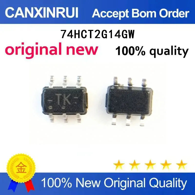 (5-100 Pieces) New 74HCT2G14GW SOT-363 silk screen TK inverter patch chip