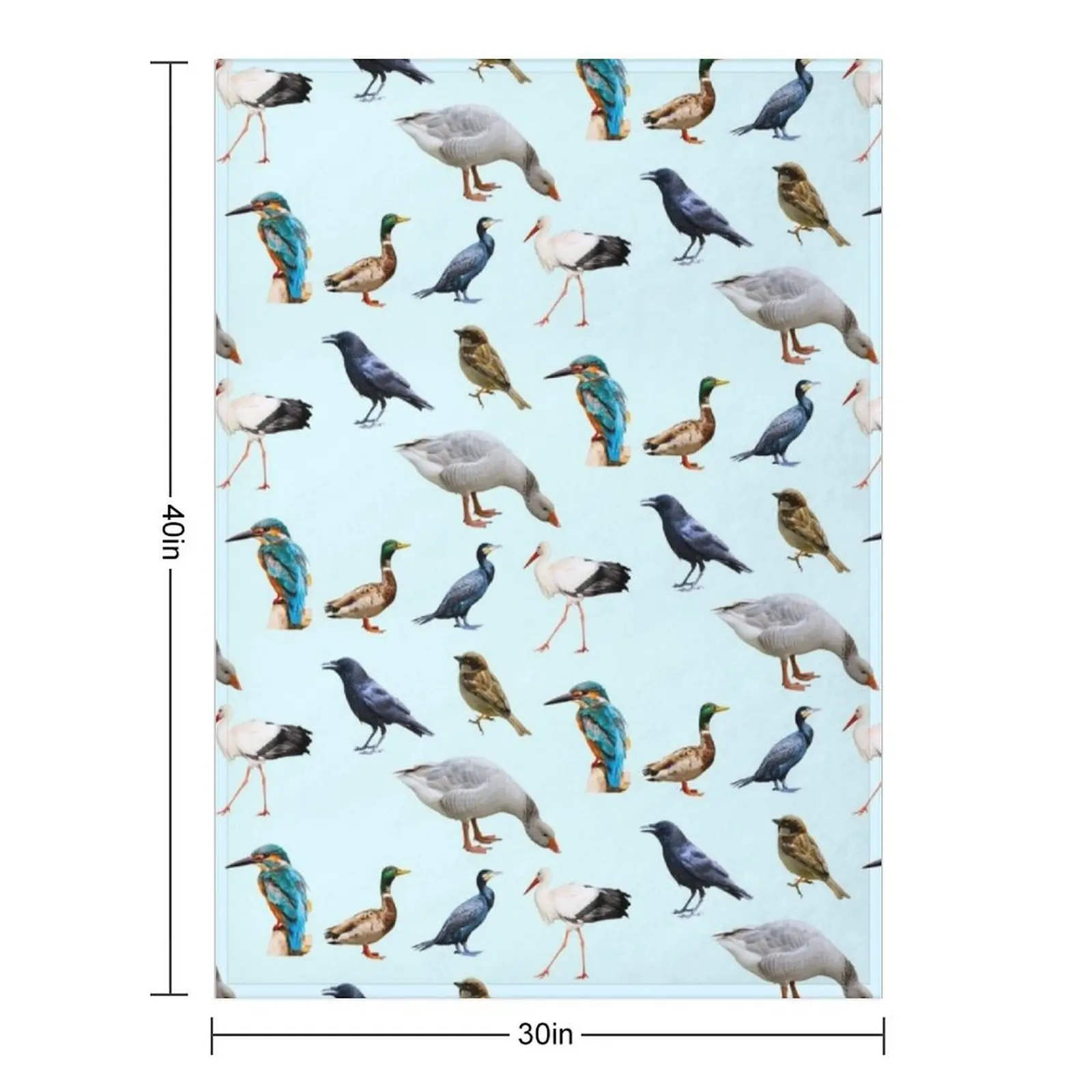 Bird collection Throw Blanket cosplay anime for sofa Flannel Fabric Heavy Stuffeds Cute Plaid Blankets