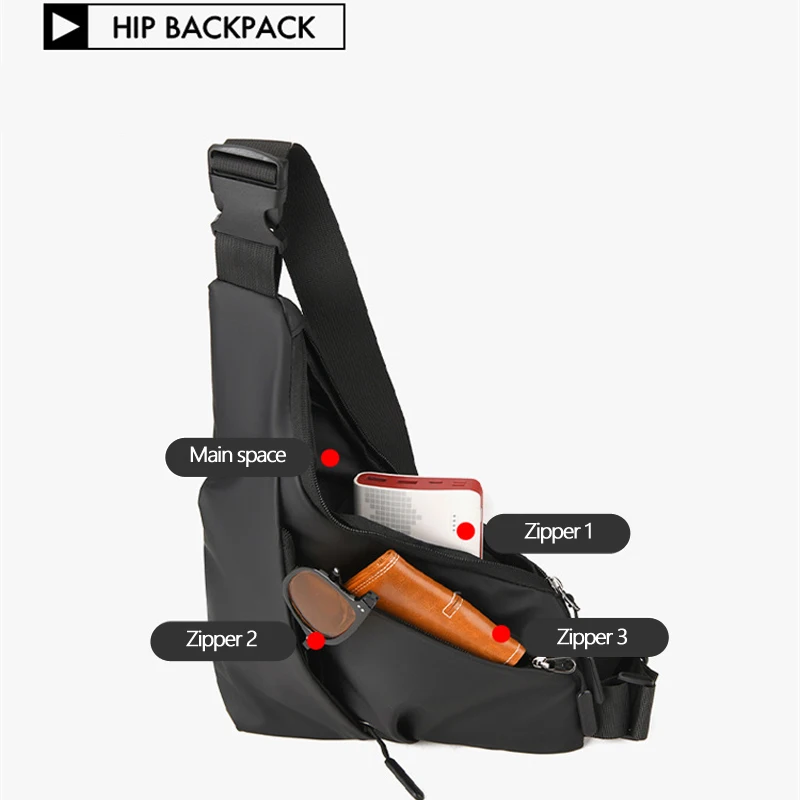 Мужская нагрудная сумка с защитой от кражи, повседневная треугольная ранец через плечо, с левой и правой стороны, Выходная Повседневная сумочка