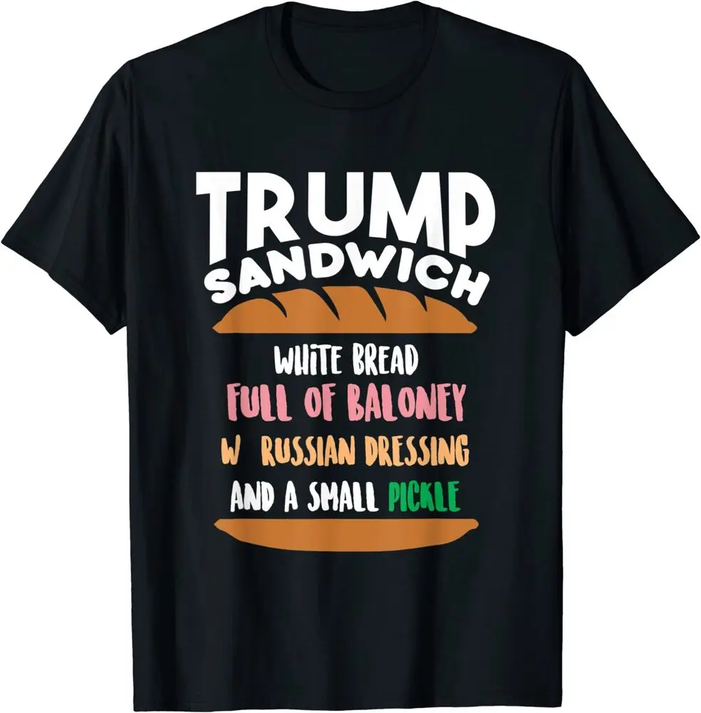 Trump Sandwich Anti-Trump Impeachment Funny Unisex T-Shirt Anime Graphic T-shirts for Men Clothing Women Tees High Quality 100%C