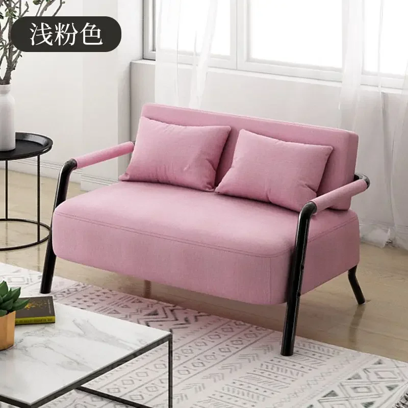 

Home Furniture Sofa Living Room Simple Clothing Store Single Sofa Chair Double Fabric Small Apartment Sofas Cotton and Linen