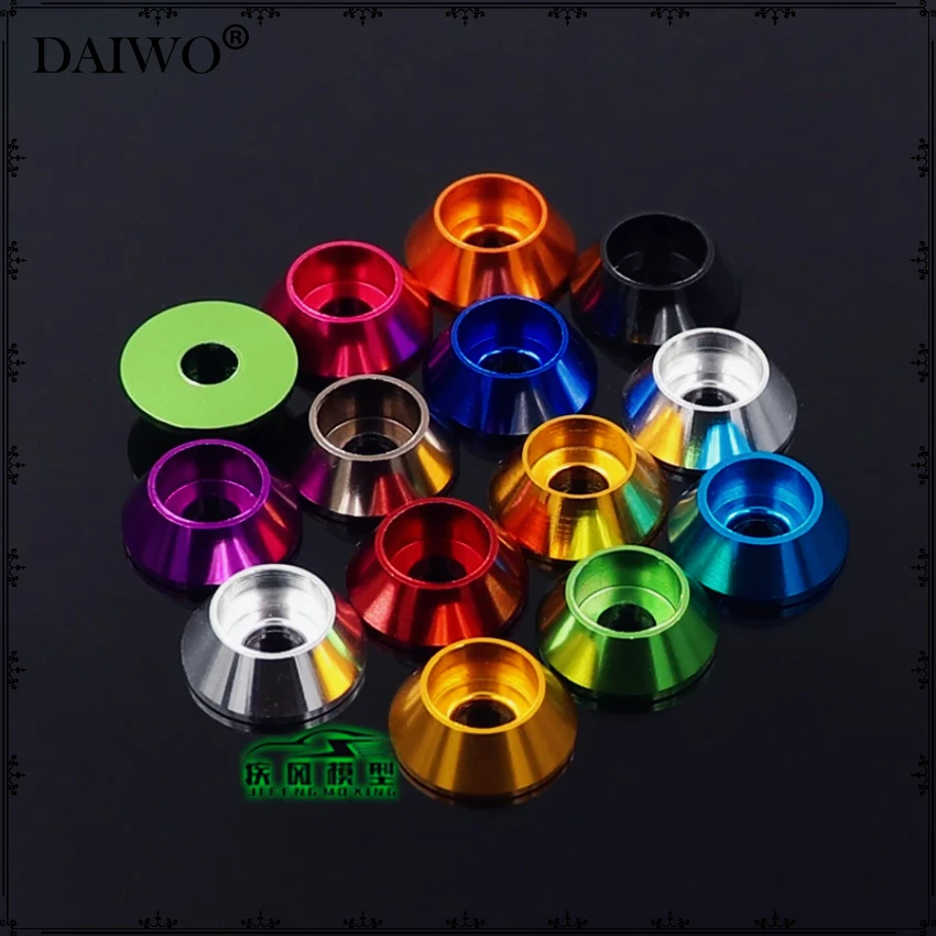 10pcs Aluminum Washer M3 Colorful Aluminum Alloy Cap Head Gasket Washer for RC Model Parts for Round Screws