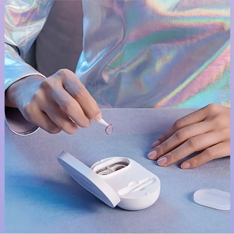 Ultrasonic Cleaner Contact Lens Cleaning Machine Colored Contact Lens Accessories Sonic Washing Case Magnetic Charging