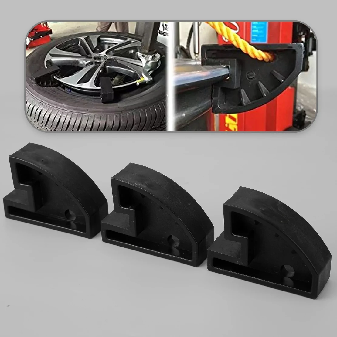 3Pcs Bead Drop Center Depressor Clamp Tool Wheel Rim Run Flat Tire Tyre Changer Black Nylon