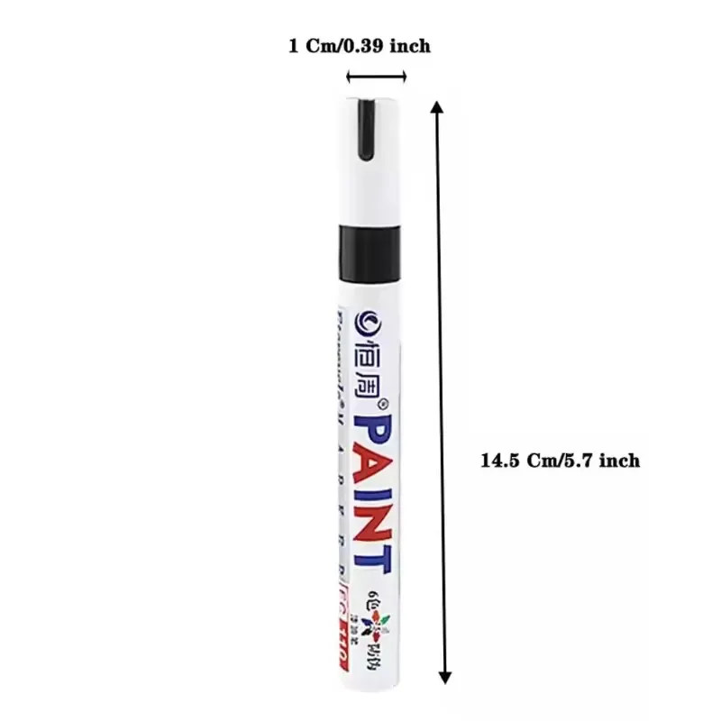 12 Colors Waterproof Oil Paint Marker Pen, Permanent Marker for Tire Rubber Metal Fabric, Christmas Card Making & Holiday DIY Ar