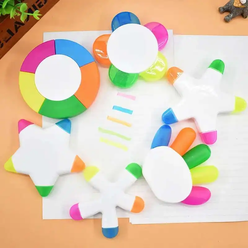 Stempalme Highlighter Stift: Kawaii Sunflower mit Sternenmuster – Perfekt für Schule, Kreativität & Geschenke