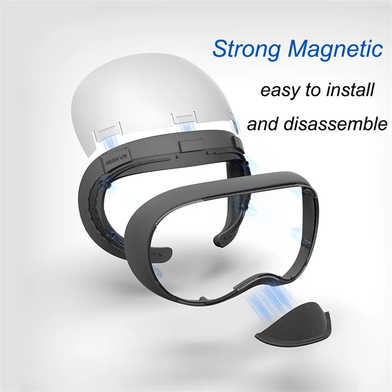 For Apple Vision Pro Replacement Lightproof Defogging Magnetic Facial Interface Bracket PU Leather Sponge Face Mask Cover Pad