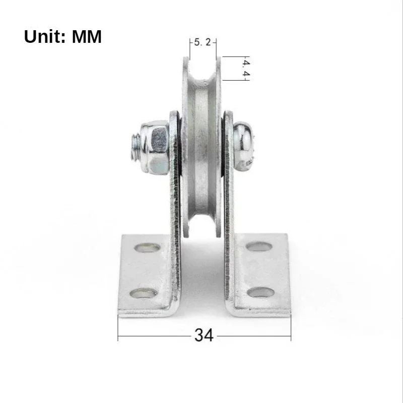 6*33*8mm Mechanical Guide Pulley with Groove U-groove Bearing Steel Track Wheel Weaving Machine Sheave