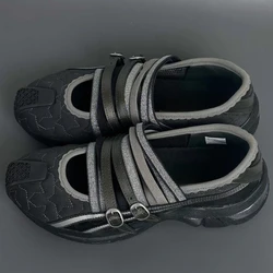 Lady Mary Jane Dad Shoes y2k Trendy And Fashionable Hollowed-Out Thick-Soled Casual Single Shoes With Straps Ballet Sports Shoes