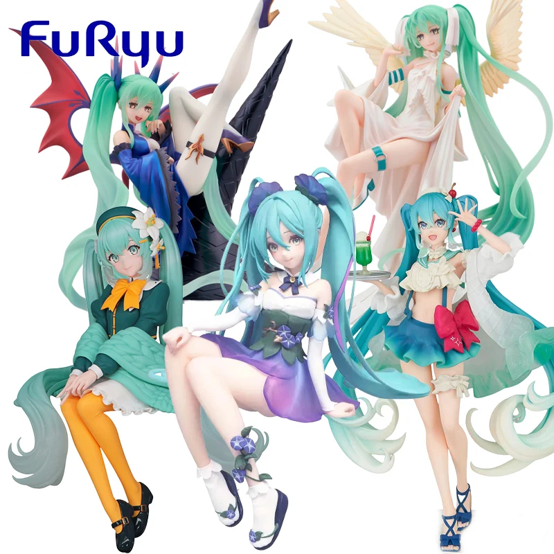 

Оригинальная фигурка FuRyu Hatsune Miku в виде цветка, Сказочная экшн-фигурка из аниме, Коллекционная модель, куклы, искусственный подарок