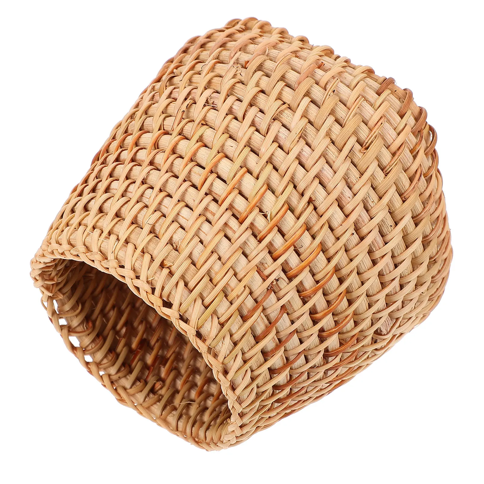 

Vase Pen Holder Desk Organizer Storage Basket Wood Woven Desktop Office Khaki Color Strong Material Long Life Exquisite