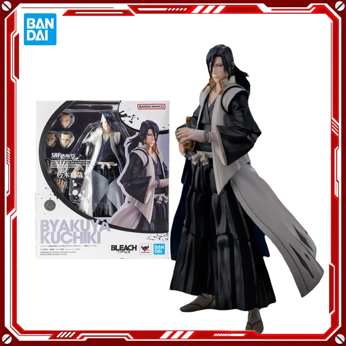 

Bandai Genuine Bleach Anime Model Kits Kuchiki Byakuya Toys SHF 1/12 Action Figure Assembly Model Gift for Kid Christmas Present