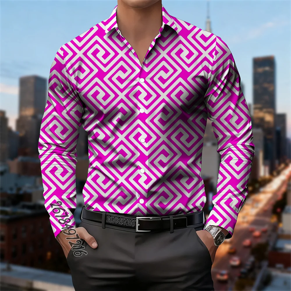 20 stili di camicie a maniche lunghe con stampa greca fresca da uomo: eleganti, retrò, lussuose, di alta qualità, senza pieghe, con risvolto