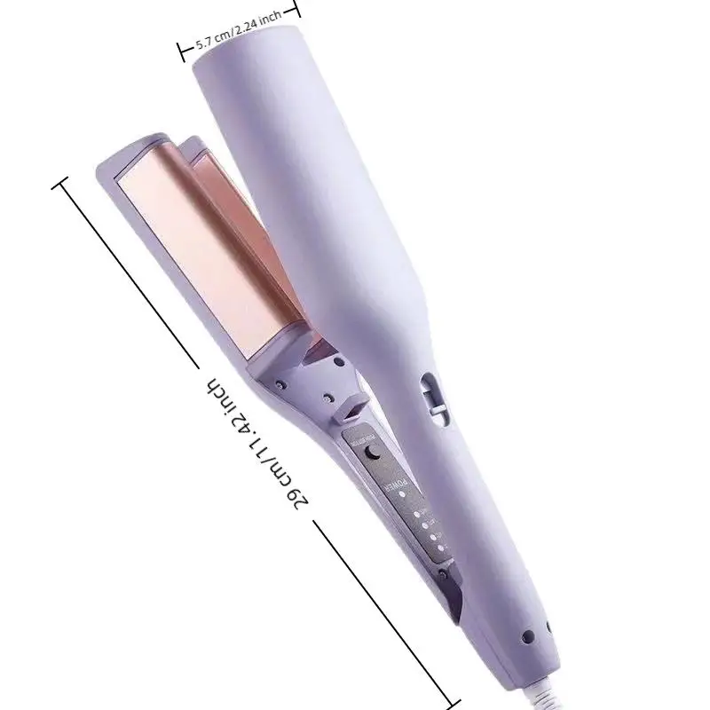 32MM Electric Curling Iron Lambswool Curling Tool Long Lasting Styling French Anti-Flame Design For Wide Deep Waves