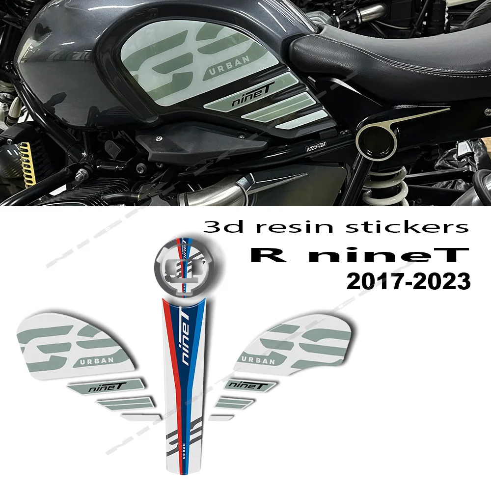 R NineT Accessories 3D Resin Epoxy Sticker Protection Kit for BMW R Nine T R NineT Urban GS Tank Pad Anti Scratch Decal