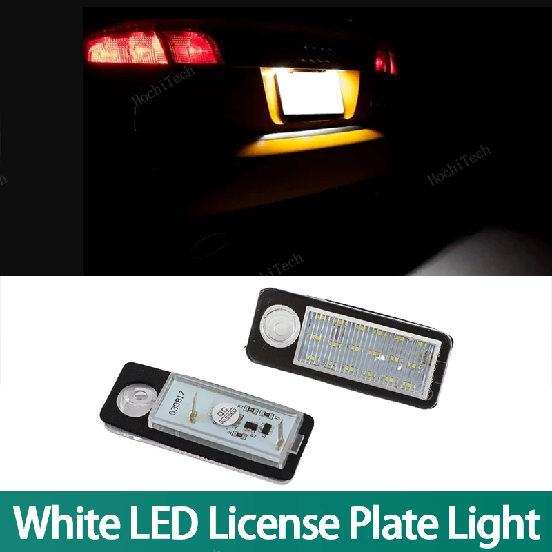 LED Number Plate Light Error Free License Plate Lamp For Audi A6 C5 4B Avant Wagon 1997-2004 RS6 RS6 Plus 2002-2004