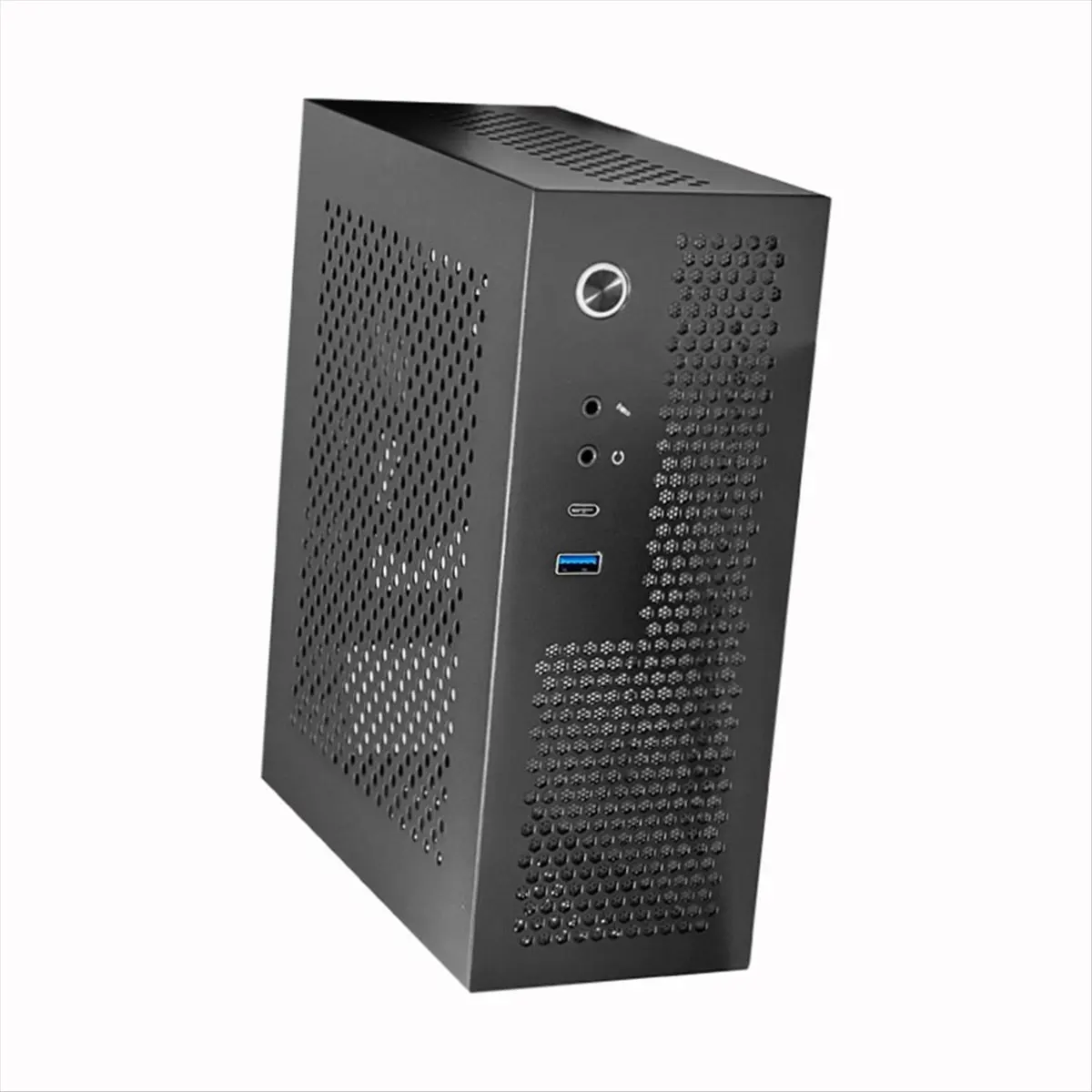 ABIU A09 HTPC Computer Case Mini ITX Gaming PC Chassis Desktop Chassis USB3.0 Type-C Computer Case Home Computer Case Silver