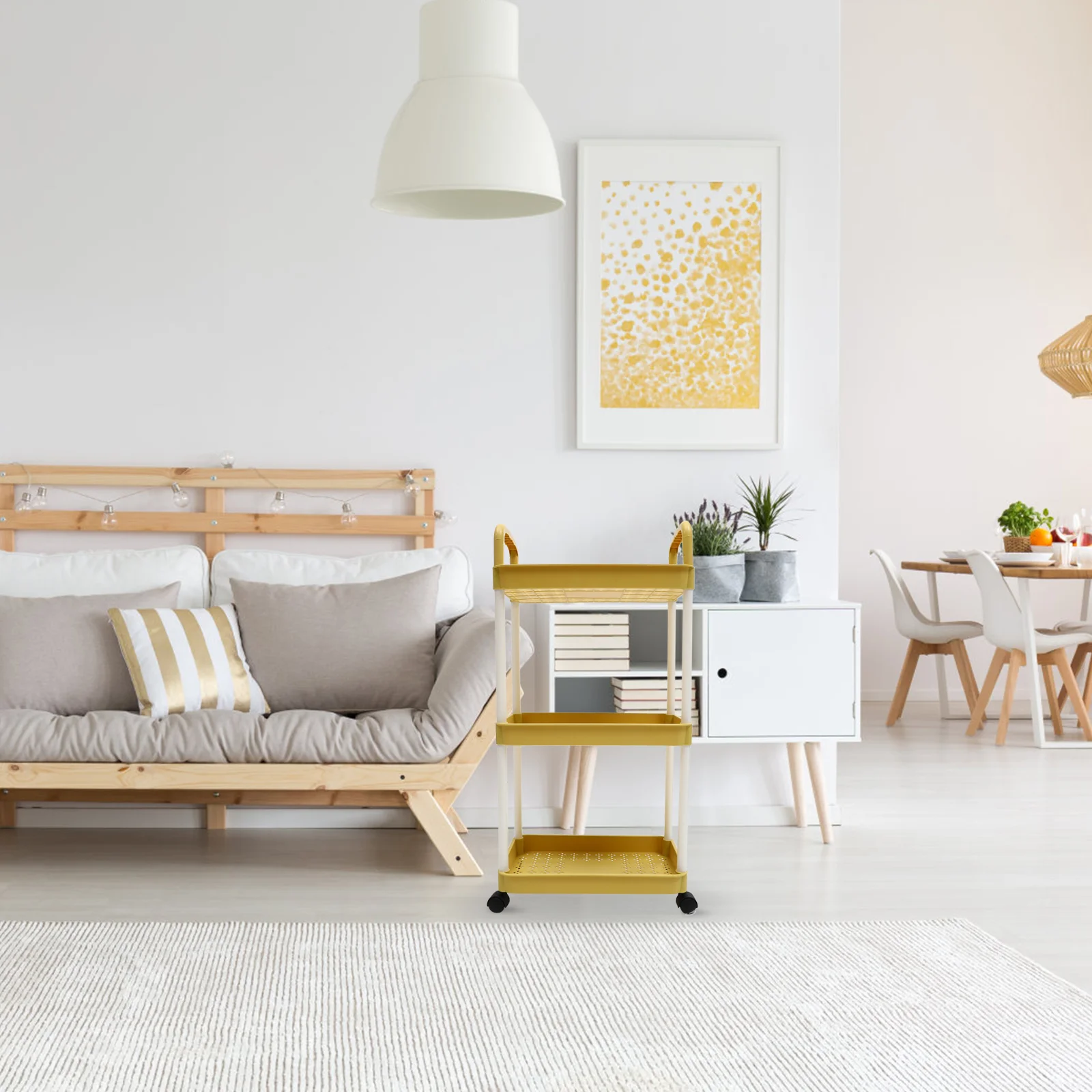 Storage Trolley Rack Cart Baby Stroller Shelf Home Rolling Utility Book Wheels Bathroom Organization Auxiliary With